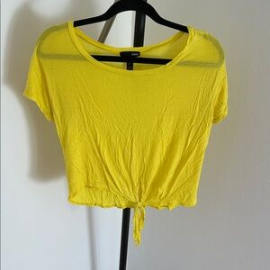 Aqua Bright Yellow Crop Top